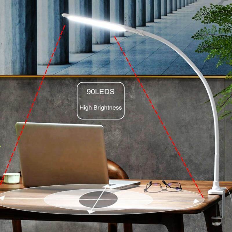 Gooseneck Dimmable Clip On Desk Lamp - Image 1