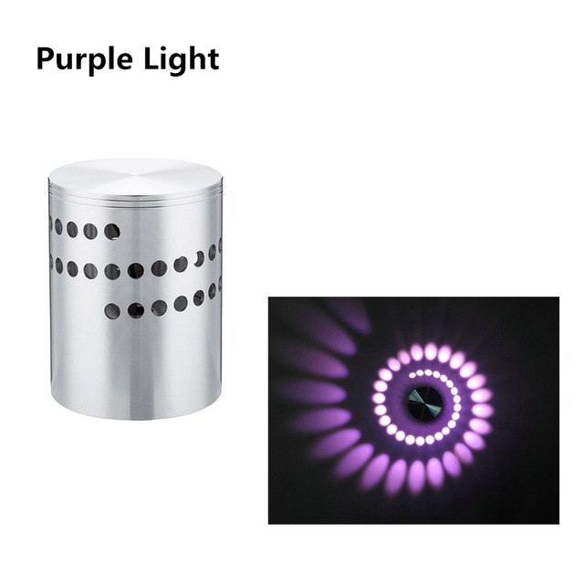 Spiral Hole RGB LED Fun Wall Light