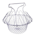 Multifunctional Stainless Steel Folding Deep Fry Drainer Basket