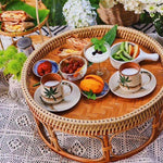 Rattan Picnic Tray Table