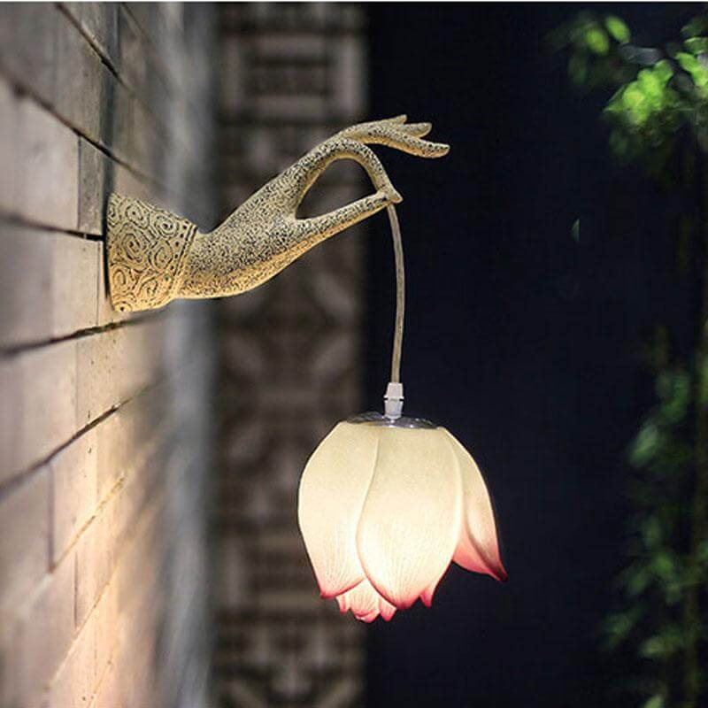 Modern Creative Chinese Lotus Wall Lamp - Image 0