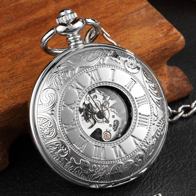 Retro Elegant Fire Black Pocket Watch - Image 7