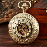 Retro Elegant Fire Black Pocket Watch