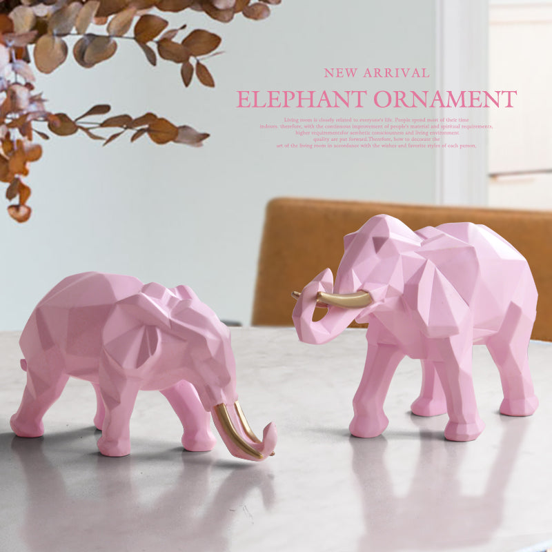 Elegant Resin Modern Elephant Statue - Image 5