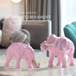 Elegant Resin Modern Elephant Statue