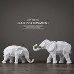 Elegant Resin Modern Elephant Statue