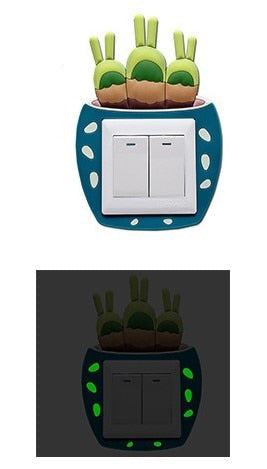 Luminous Cactus Socket Cover Sticker - Image 6