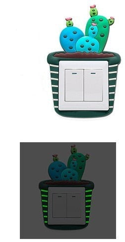 Luminous Cactus Socket Cover Sticker - Image 10