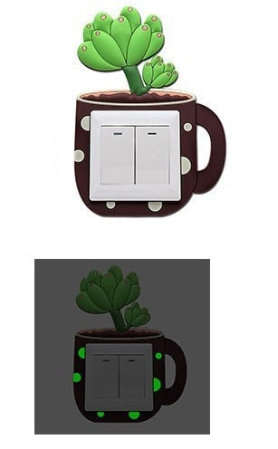 Luminous Cactus Socket Cover Sticker - Image 5
