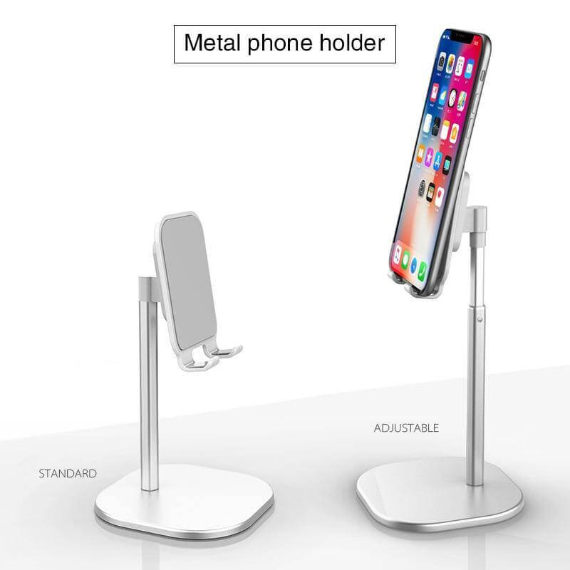 Universal Multi Height Adjustable Metal Smartphone Holder - Image 0