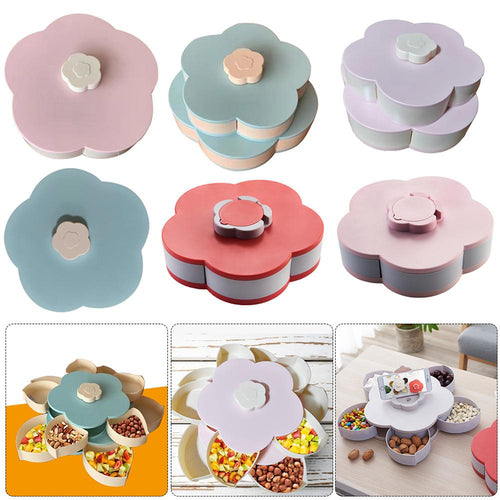 Petal-Shape Rotating Snack Box - Image 0