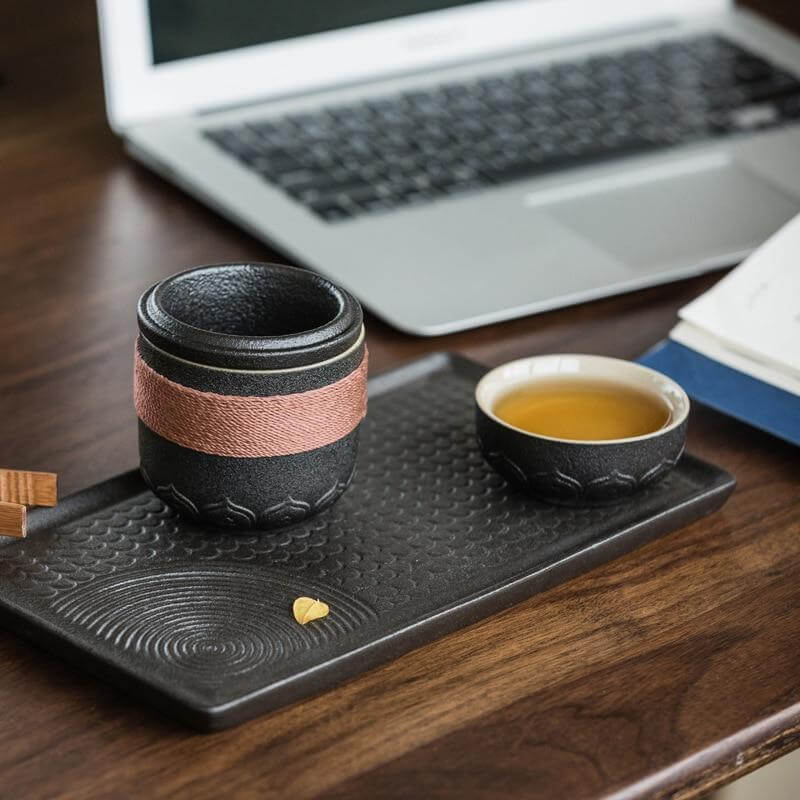 Portable Chinese Kung Fu Ceramic Tea Mug - Image 2