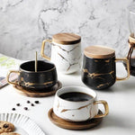 Elegant Nordic Marble Ceramic Coffee Mugs