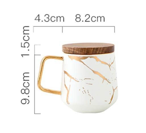 Elegant Nordic Marble Ceramic Coffee Mugs