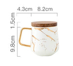 Elegant Nordic Marble Ceramic Coffee Mugs