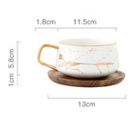 Elegant Nordic Marble Ceramic Coffee Mugs