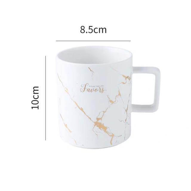 Elegant Nordic Marble Ceramic Coffee Mugs