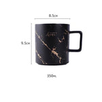 Elegant Nordic Marble Ceramic Coffee Mugs