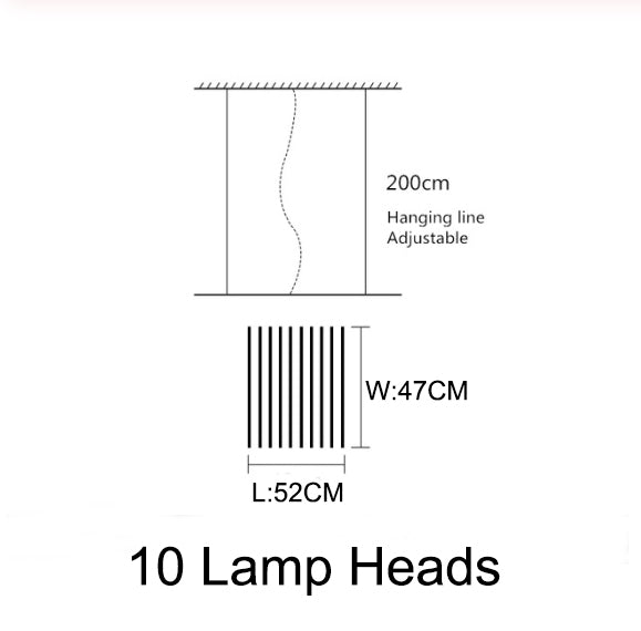 Modern LED Chandelier Industrial Acrylic Lamp - Image 9