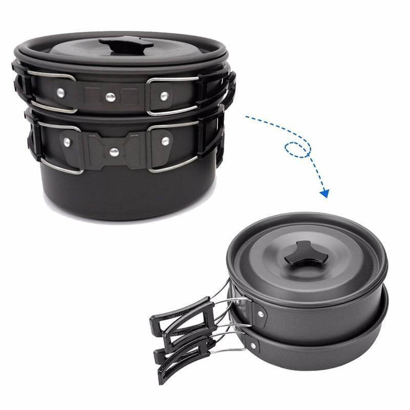 Non-stick Outdoor Camping Cookware Picnic Cooking Set - Image 3