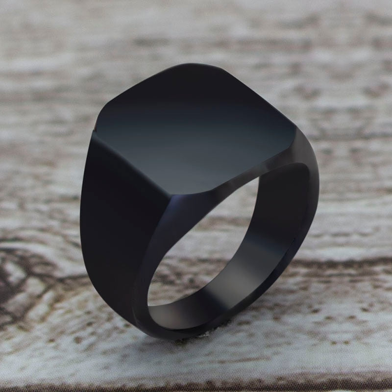 Elegant Minimal Matte Square Ring