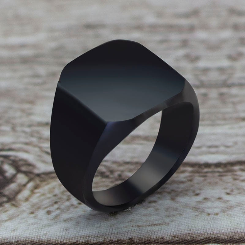 Elegant Minimal Matte Square Ring - Image 0