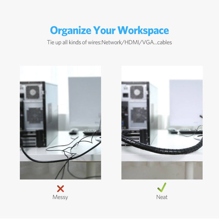 2pcs Flexible Spiral Cable Storage Organizer - Image 7