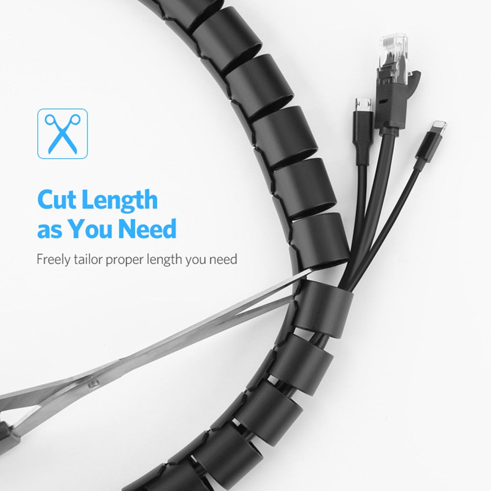 2pcs Flexible Spiral Cable Storage Organizer · Mavigadget