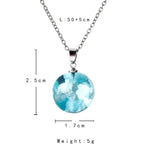 Blue Sky Love Moon Necklace