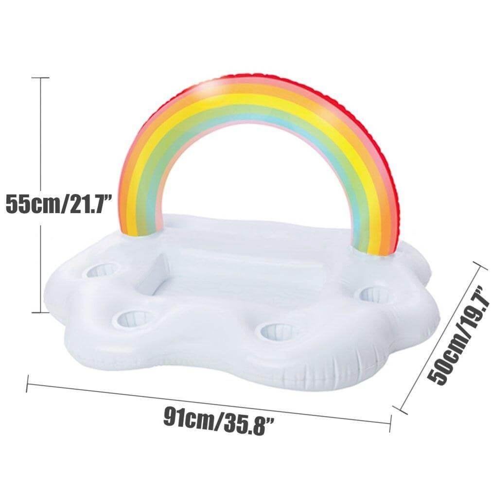 Rainbow Cloud Inflatable Cup Holder Party Bucket