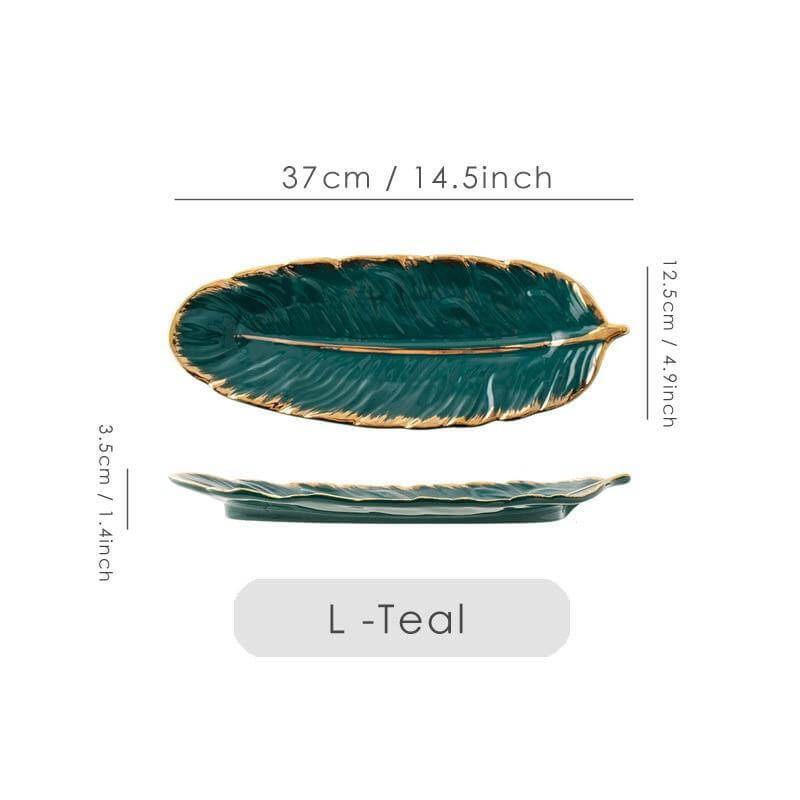 Creative Gold Color Ceramic Plate Set - Image 10