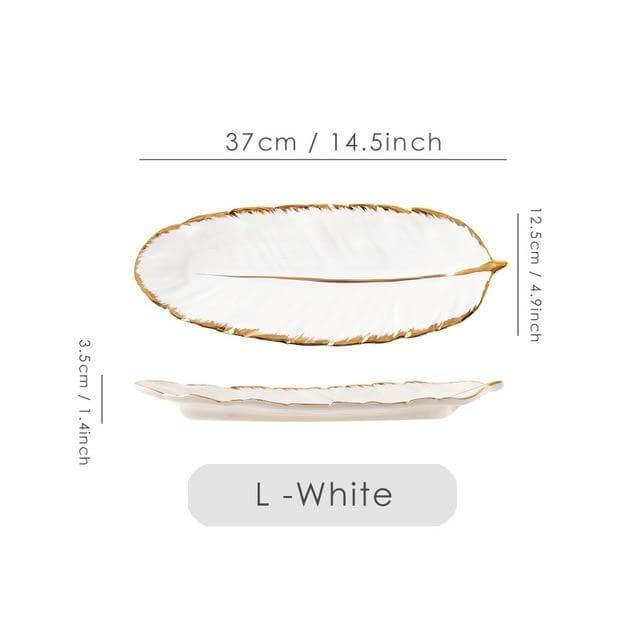 Creative Gold Color Ceramic Plate Set - Image 8