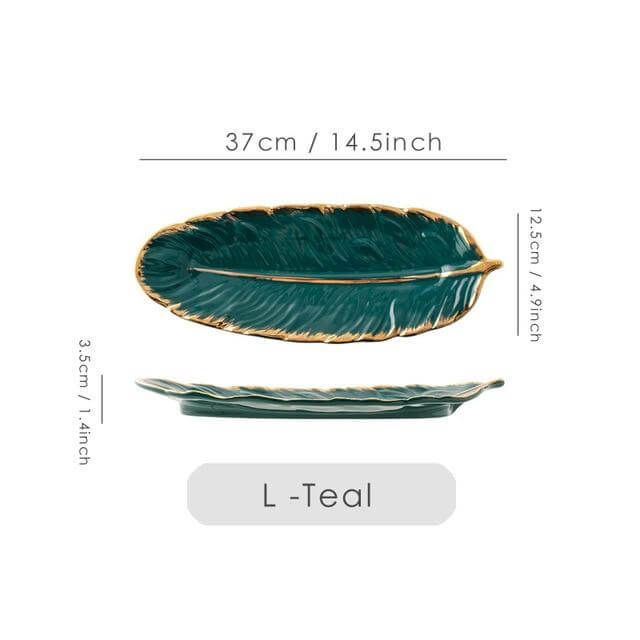 Creative Gold Color Ceramic Plate Set - Image 7