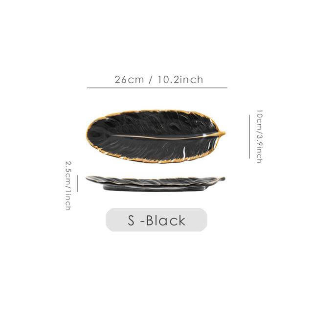 Creative Gold Color Ceramic Plate Set - Image 11