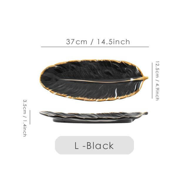 Creative Gold Color Ceramic Plate Set - Image 4