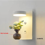 Pragmatism LED Wall Lamp Shelf with USB Phone Charger - MaviGadget