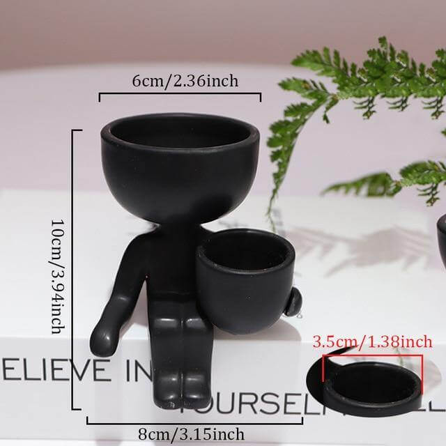 Humanoid Ceramic Flower Cute Vase - Image 10