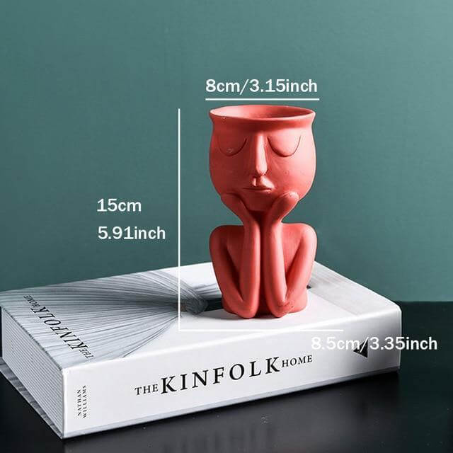 Humanoid Ceramic Flower Cute Vase - Image 4