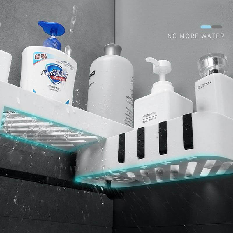 Bathroom Rotating Adjustable Shampoo Wall Shelf Organizer - Image 4