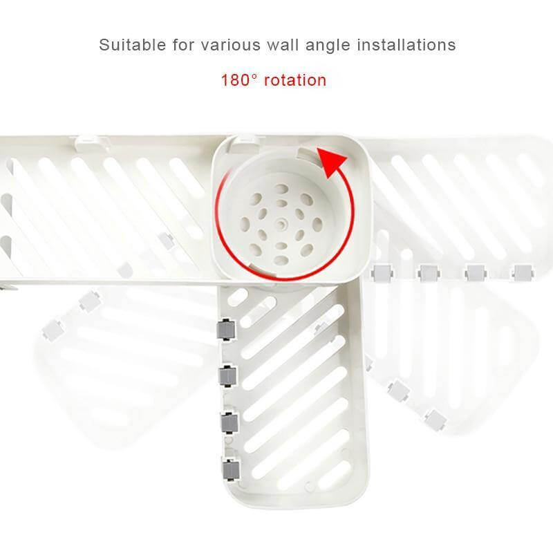 Bathroom Rotating Adjustable Shampoo Wall Shelf Organizer - Image 6