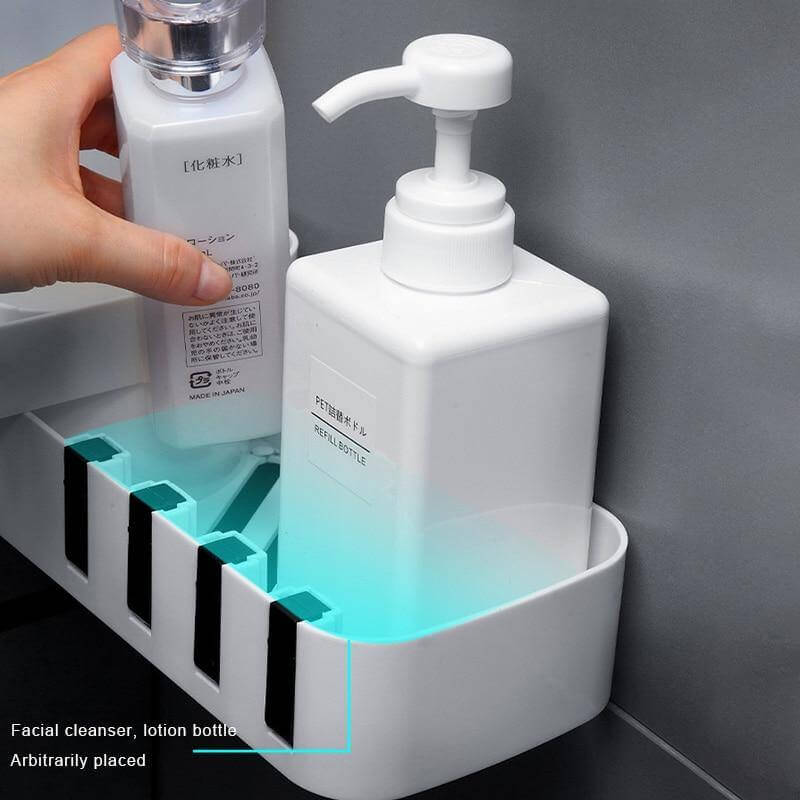 Bathroom Rotating Adjustable Shampoo Wall Shelf Organizer - Image 5