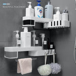 Bathroom Rotating Adjustable Shampoo Wall Shelf Organizer