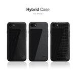 Leather+Aluminum+Soft Hybrid Back Cover Iphone Cases