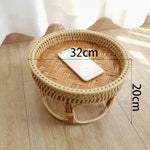 Rattan Picnic Tray Table