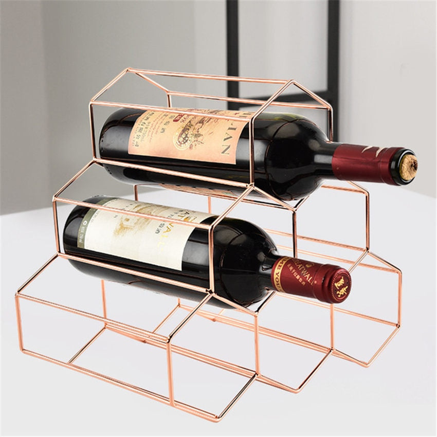 Nordic Style Geometric Wine Rack - Image 0