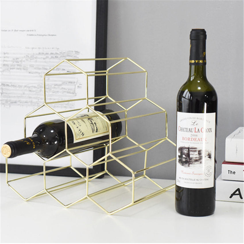 Nordic Style Geometric Wine Rack - Image 5