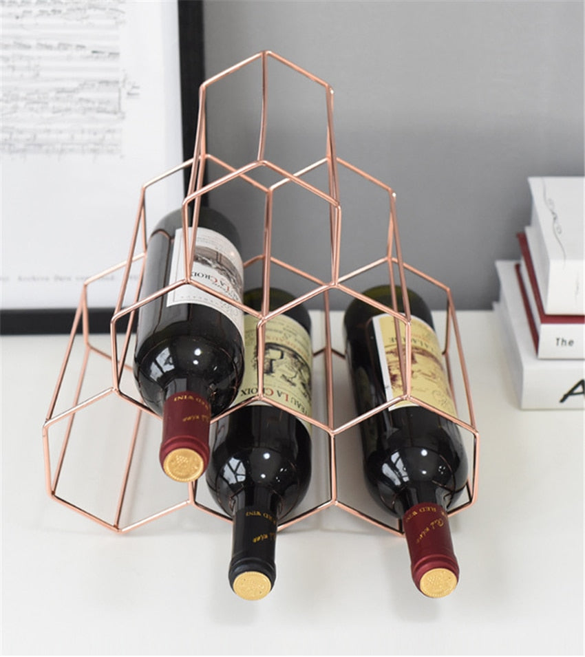Nordic Style Geometric Wine Rack - Image 7