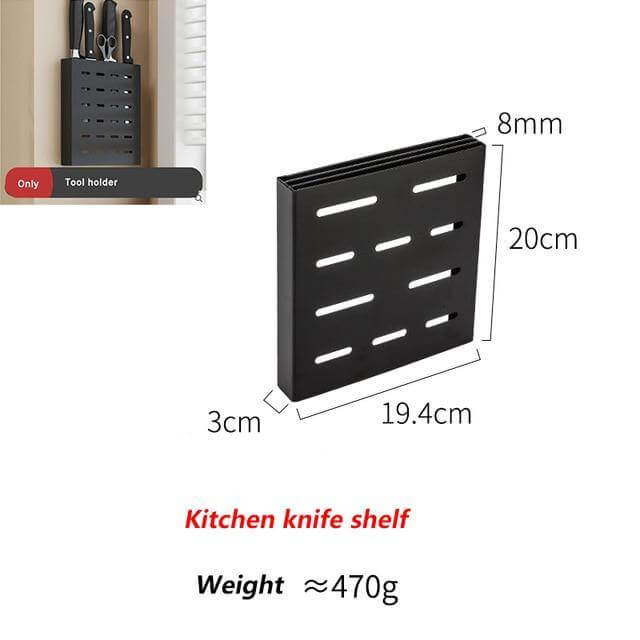 Mat Black No Drill Metal Kitchen Storage - Image 11