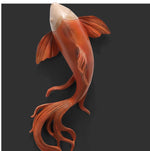 Modern Fengshui Resin 3D Wall Sticker Fish - MaviGadget