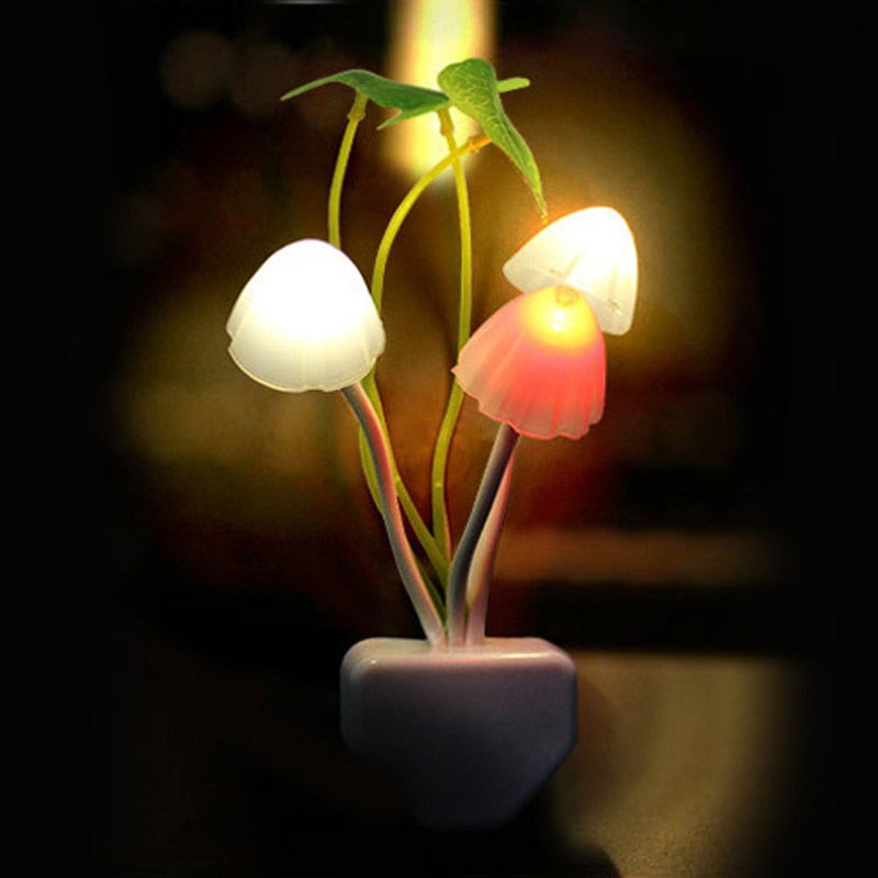 Fairy Colorful Mushroom Night Wall Lamp